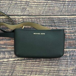Michael Kors Black and Tan belt bag